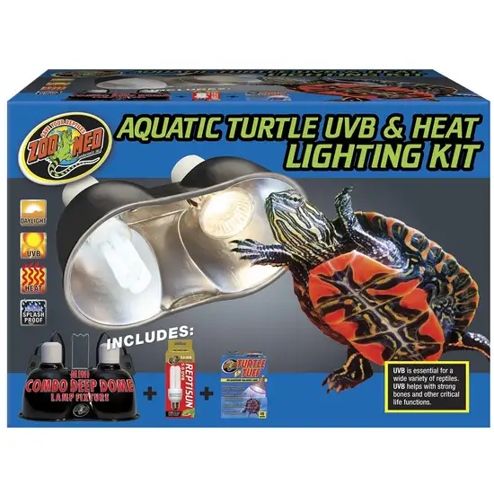 Zoo Med Aquatic Turtle UVB & Heat Lighting Kit Photo 1