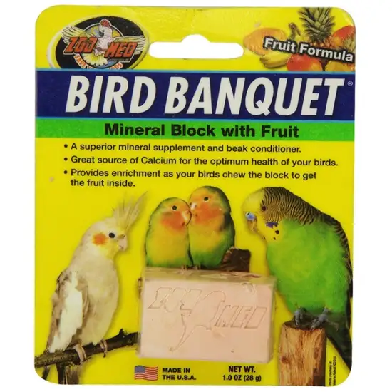 Zoo Med Bird Banquet Block Fruit Formula Small Photo 1