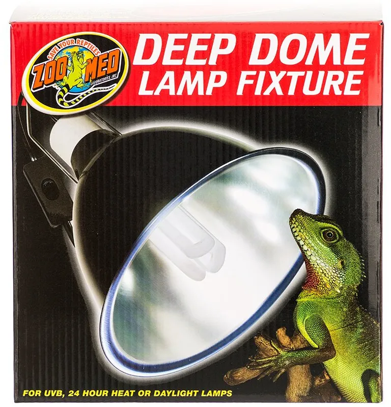 Zoo Med Deep Dome Lamp Fixture - Black Photo 2