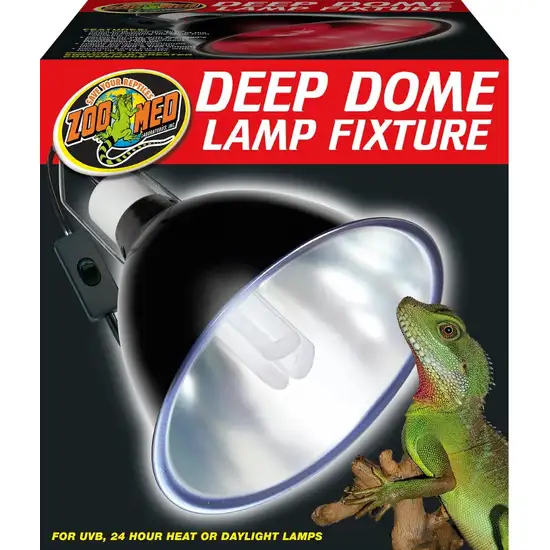 Zoo Med Deep Dome Lamp Fixture - Black Photo 1