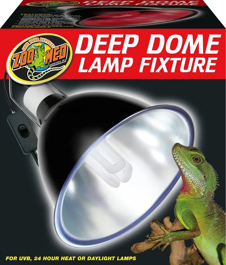 Zoo Med Deep Dome Lamp Fixture - Black Photo 1