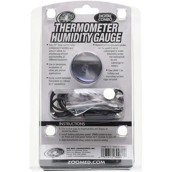 Zoo Med Digital Combo Thermometer Humidity Gauge Photo 2