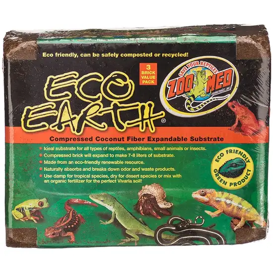 Zoo Med Eco Earth Compressed Coconut Fiber Expandable Substrate Photo 1