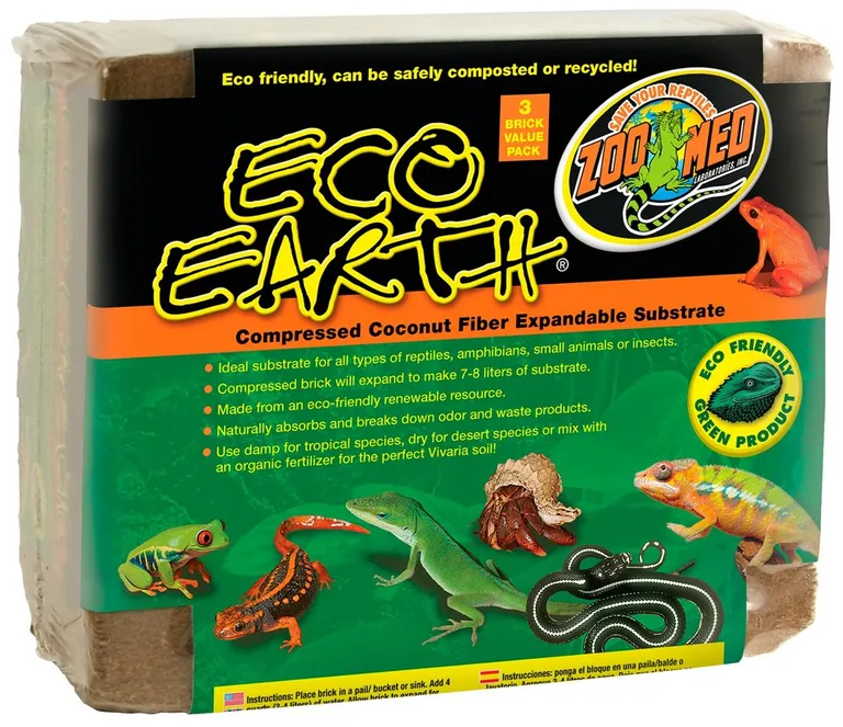 Zoo Med Eco Earth Compressed Coconut Fiber Expandable Substrate Photo 2