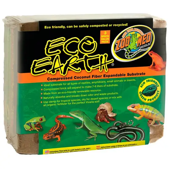 Zoo Med Eco Earth Compressed Coconut Fiber Expandable Substrate Photo 2