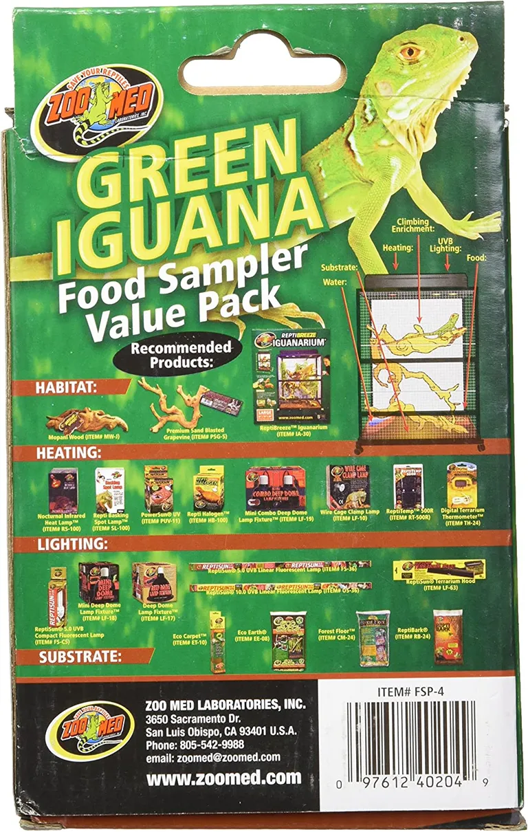 Zoo Med Green Iguana Foods Sampler Value Pack Photo 3