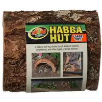 Photo of Zoo Med Habba Hut Natural Half Log with Bark Shelter