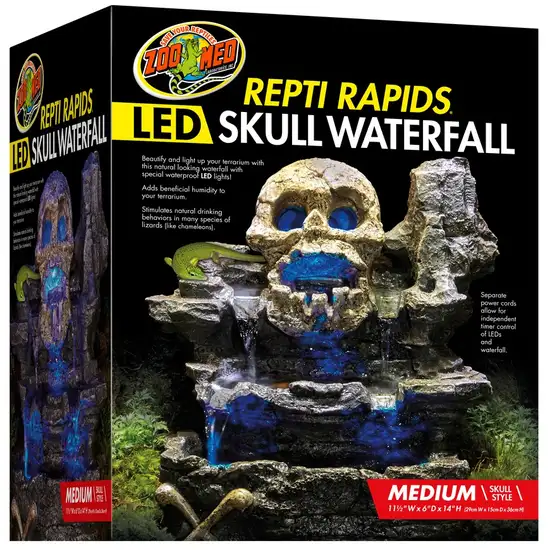 Zoo Med Repti Rapids LED Skull Waterfall Photo 2