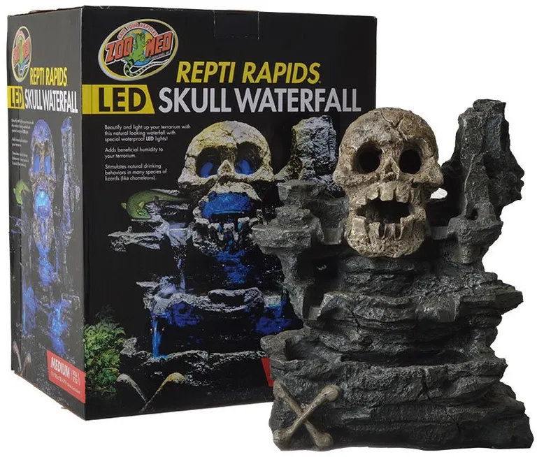 Zoo Med Repti Rapids LED Skull Waterfall Photo 2