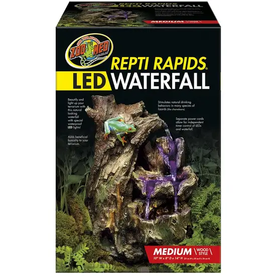 Zoo Med Repti Rapids LED Waterfall - Wood Style Photo 1