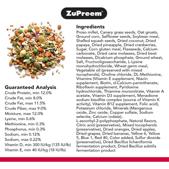 ZuPreem Smart Selects Bird Food for Medium Birds Photo 4