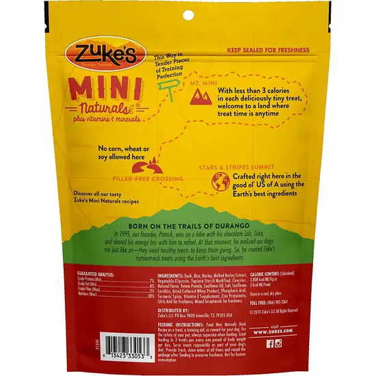 Zuke's Mini Naturals Moist Dog Treats - Delicious Duck Recipe Photo 2