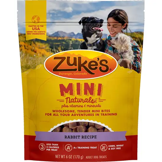 Zukes Mini Naturals Dog Treat - Wild Rabbit Recipe Photo 1