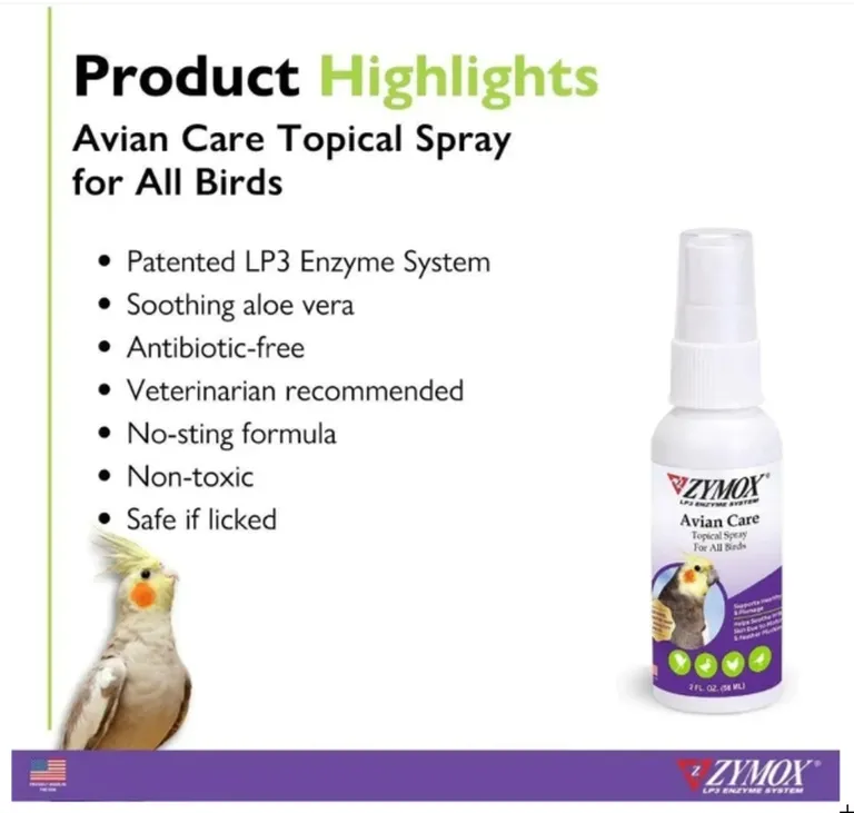 Zymox Avian Care Topical Spray for All Birds Photo 2